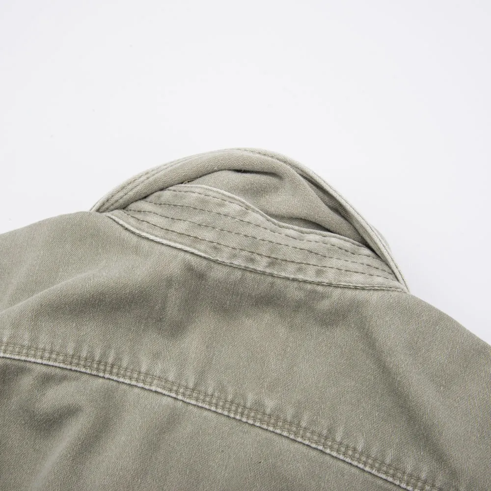【Freenote】Utility Shirt Olive 石洗淺綠沙丁布工作襯衫 sold by Blue Beach Denim product image thumbnail 5