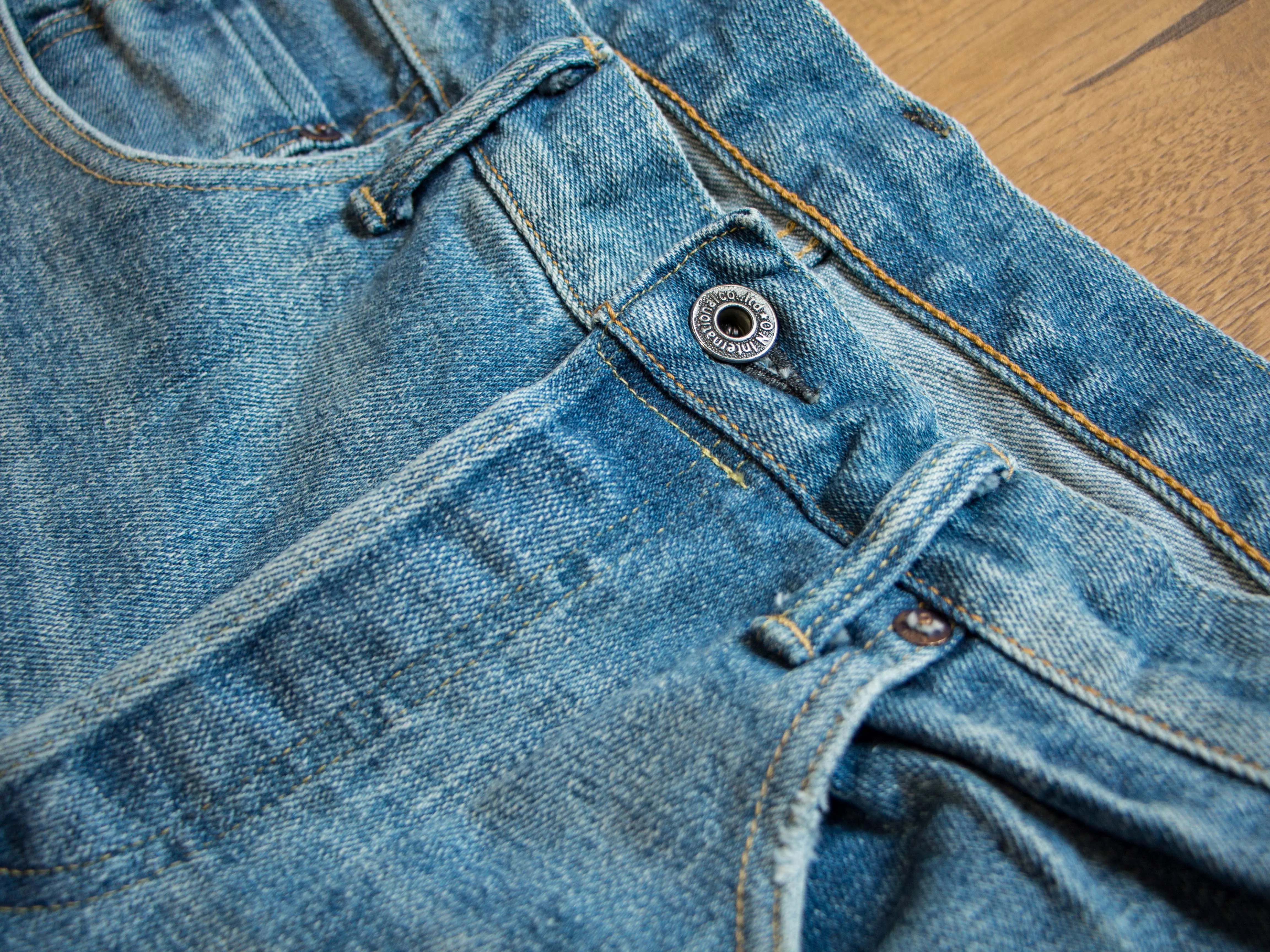 【ONI DENIM】121S-ISHIKAWADAI Stretch Bio Bleached 15oz 石川台布料彈性小直筒淺藍舊化水洗 sold by Blue Beach Denim product image thumbnail 5