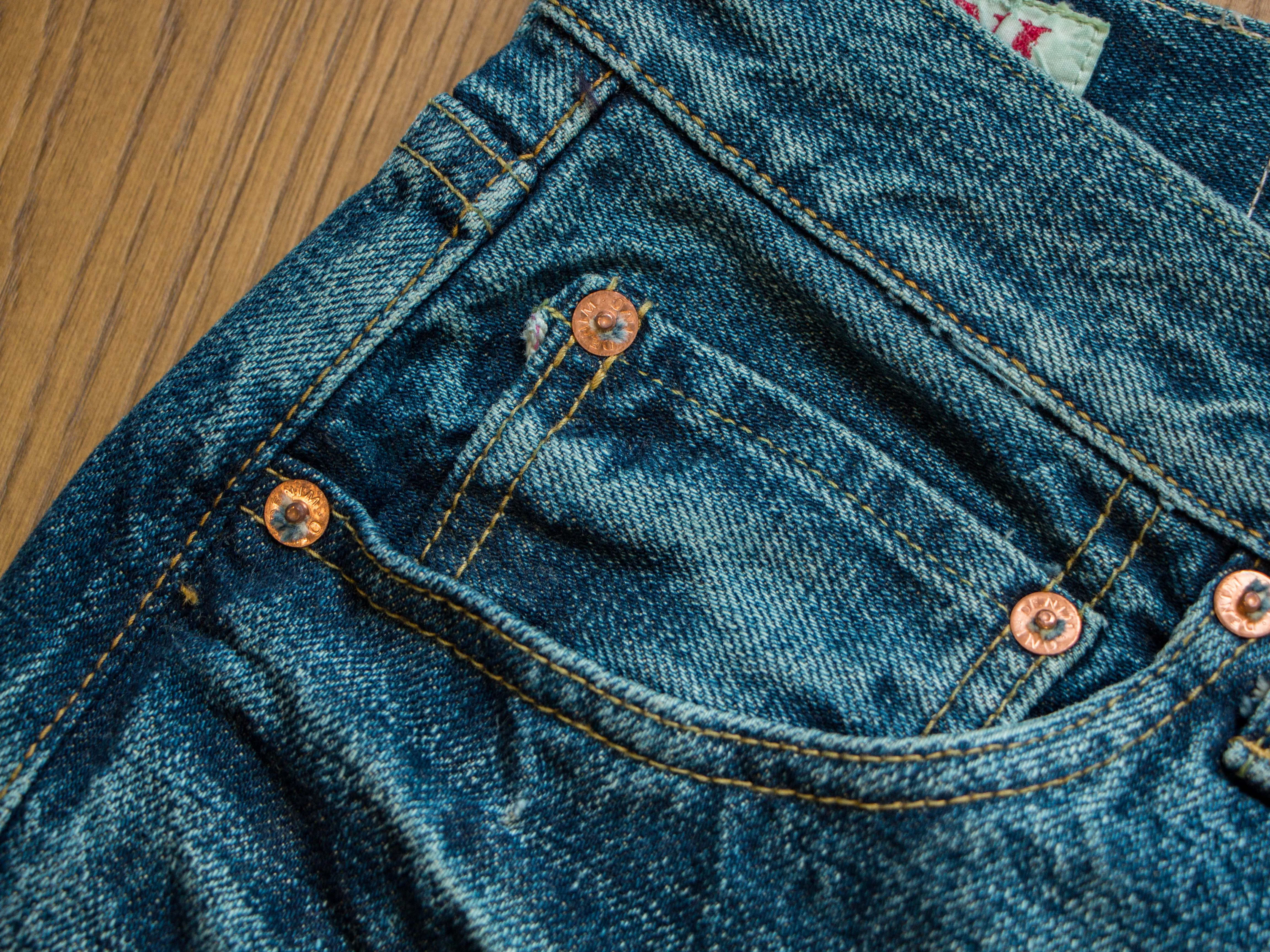 【ONI DENIM】246-ISHIKAWADAI 15oz 18USED Neat Straight 石川台一年半舊化水洗修身直筒牛仔褲 sold by Blue Beach Denim product image thumbnail 5
