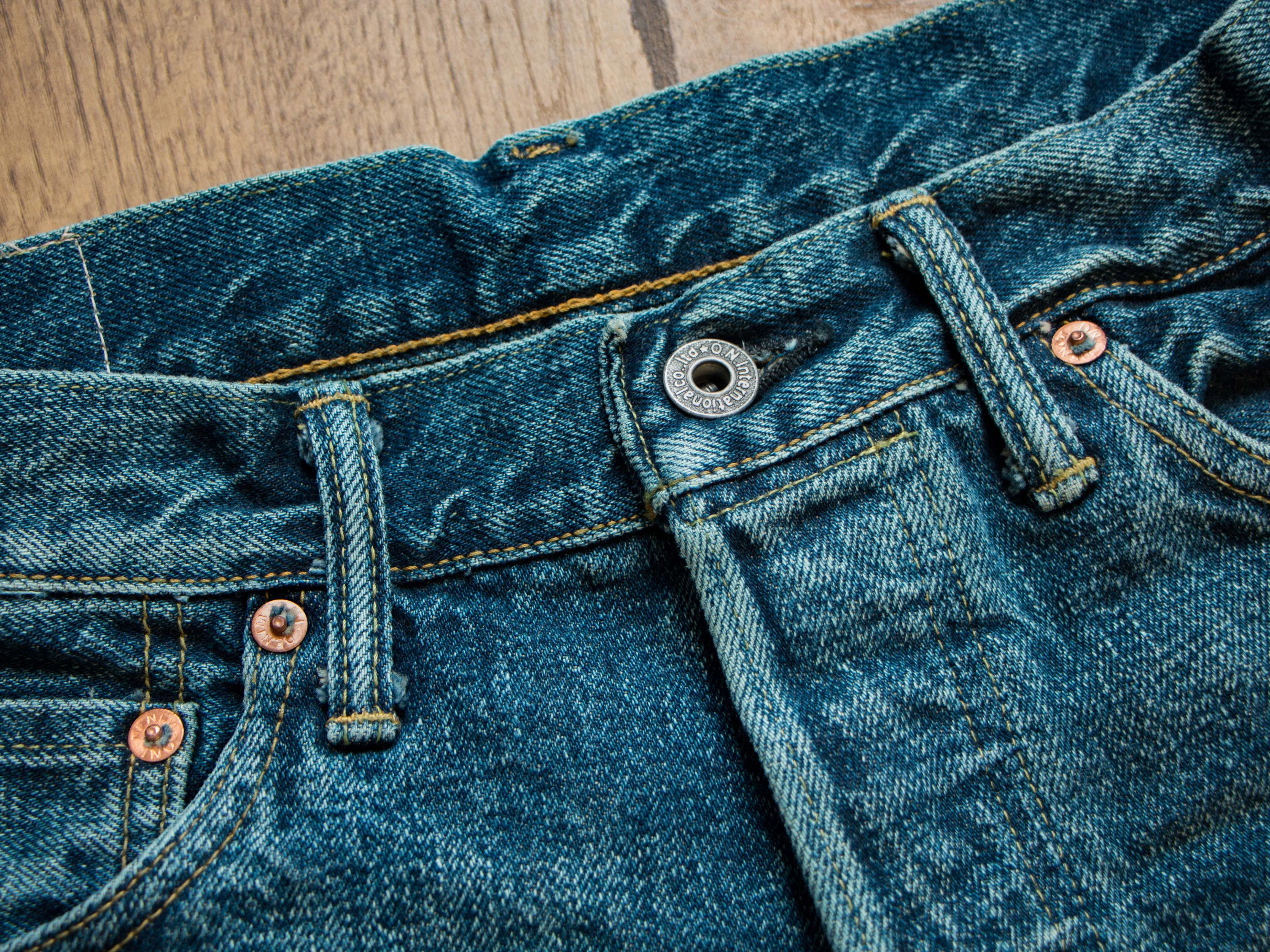 【ONI DENIM】246-ISHIKAWADAI 15oz 18USED Neat Straight 石川台一年半舊化水洗修身直筒牛仔褲 sold by Blue Beach Denim product image thumbnail 4