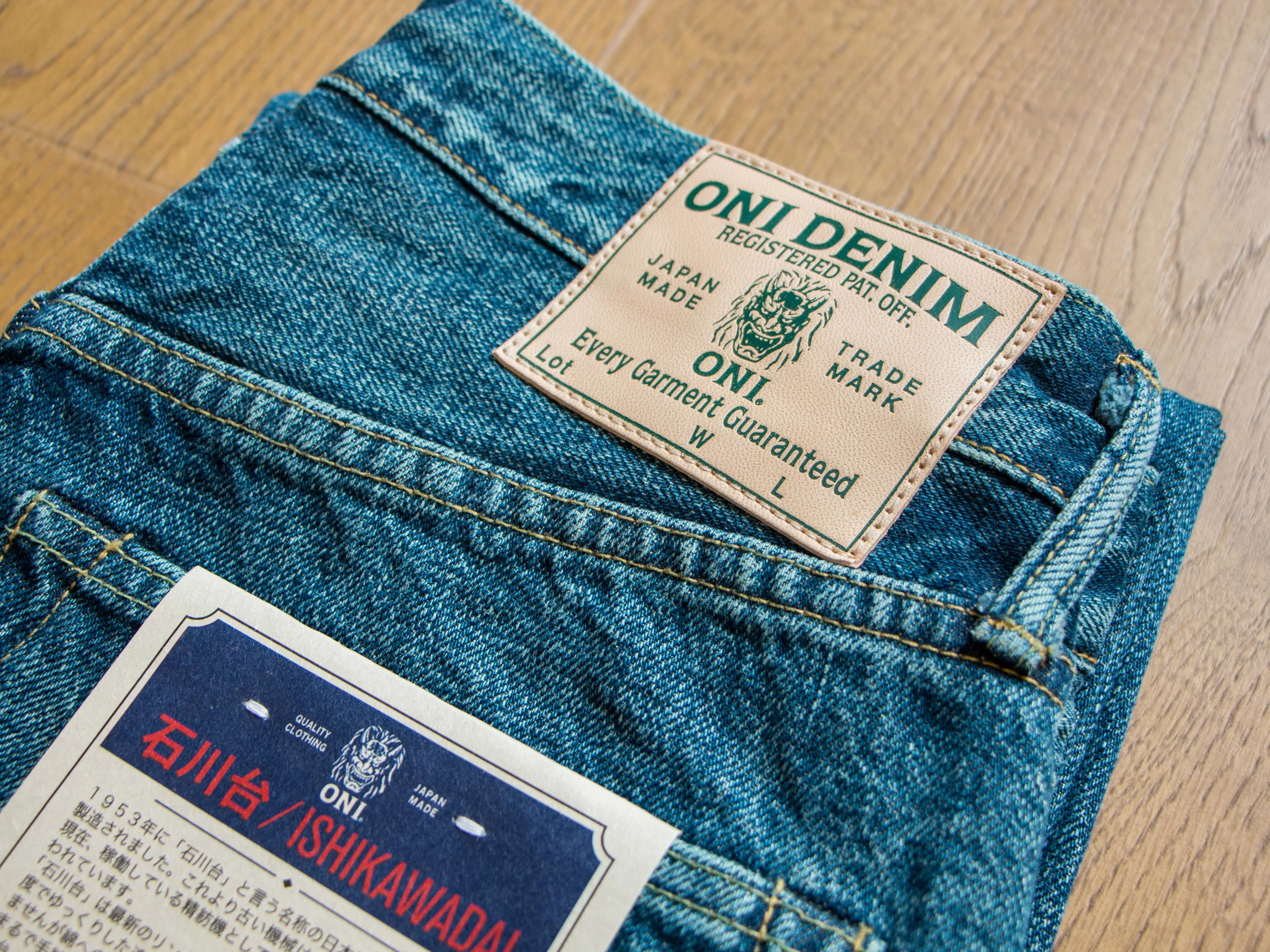 【ONI DENIM】246-ISHIKAWADAI 15oz 18USED Neat Straight 石川台一年半舊化水洗修身直筒牛仔褲 sold by Blue Beach Denim product image thumbnail 2