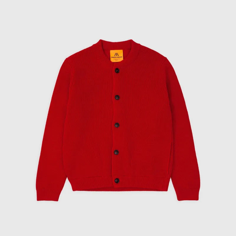 【Andersen Andersen】Skipper Jacket Red 精紡可瑞黛爾羊毛船長夾克亮紅色 made by Andersen-Andersen