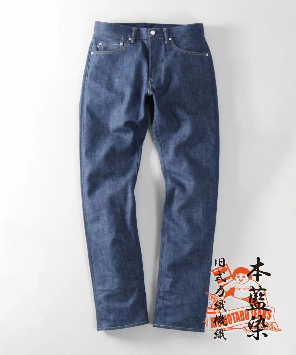 【MOMOTARO】0605-AI “Natural Indigo Aizome” Gold Label 桃太郎金丹純天然靛藍手染直筒微錐形牛仔褲 sold by Blue Beach Denim