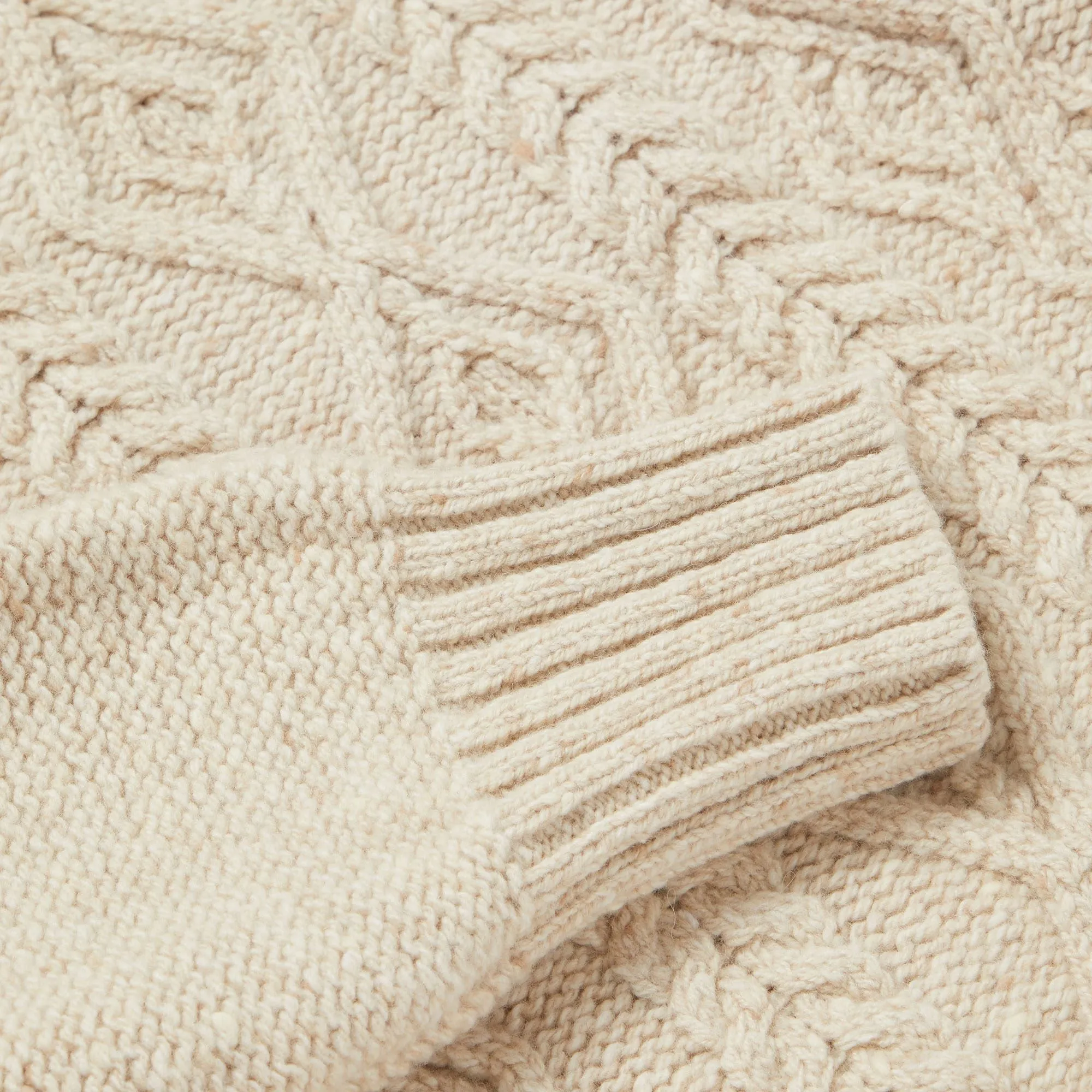 【Inis Meáin】Aran Crew Neck Beige 米白色喀什米爾阿蘭毛衣 sold by Blue Beach Denim product image thumbnail 4