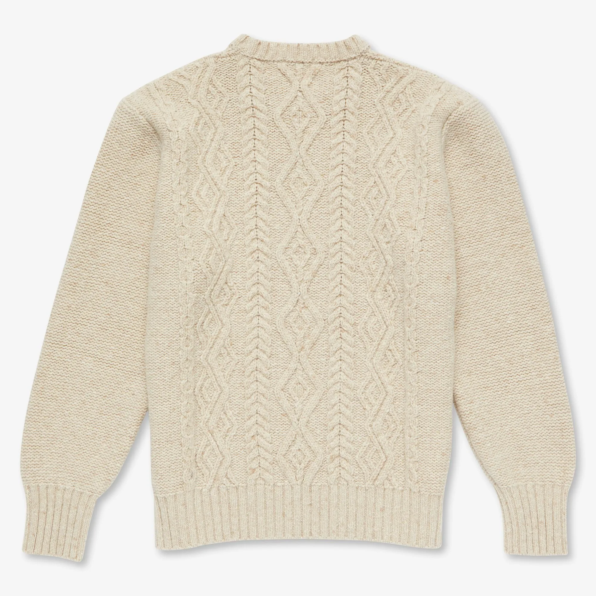 【Inis Meáin】Aran Crew Neck Beige 米白色喀什米爾阿蘭毛衣 sold by Blue Beach Denim product image thumbnail 5