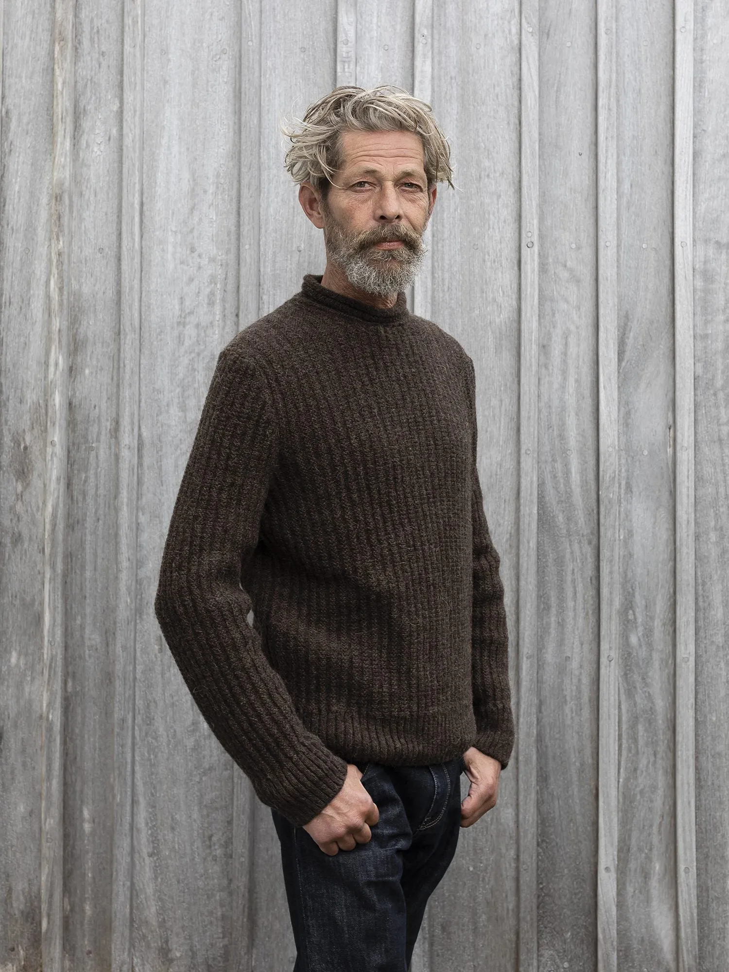 【Inis Meáin】Alpaca Moss Rib Brown 大地色羊駝地衣肋紋長袖毛衣 sold by Blue Beach Denim product image thumbnail 2