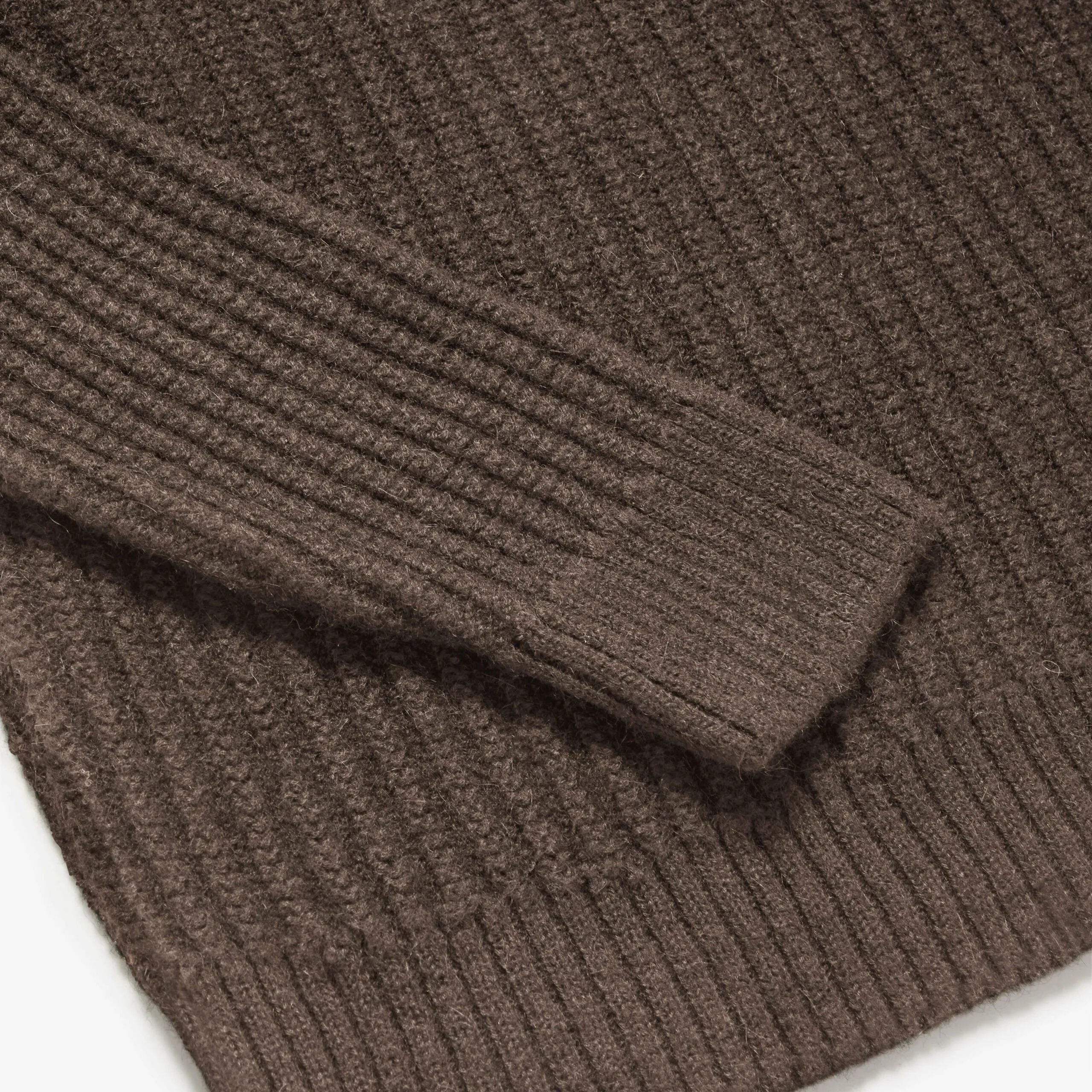 【Inis Meáin】Alpaca Moss Rib Brown 大地色羊駝地衣肋紋長袖毛衣 sold by Blue Beach Denim product image thumbnail 4