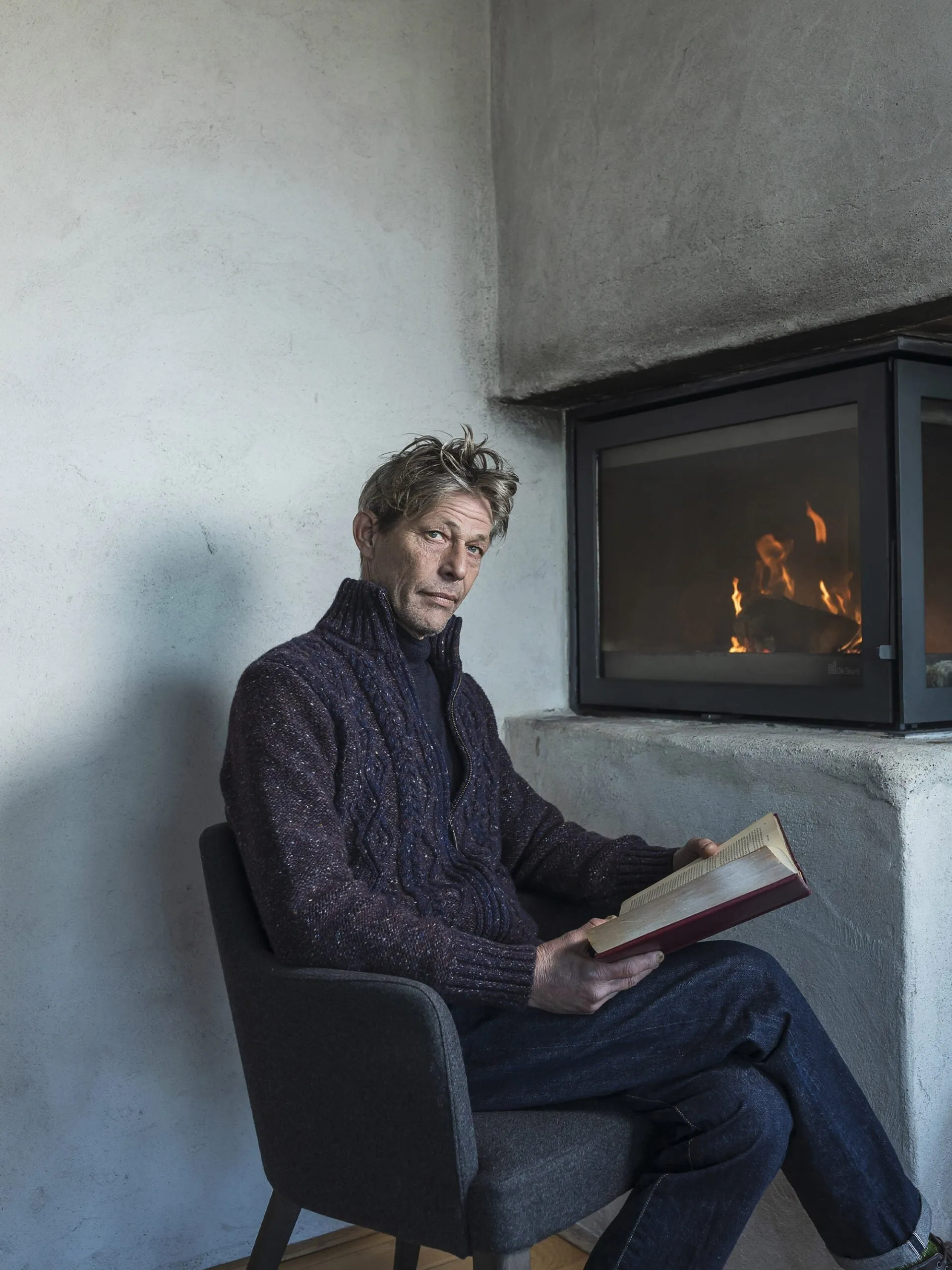 【Inis Meáin】Aran Zipper Jacket Kilrush 深紫羅蘭喀什米爾阿蘭拉鍊毛衫 sold by Blue Beach Denim product image thumbnail 2