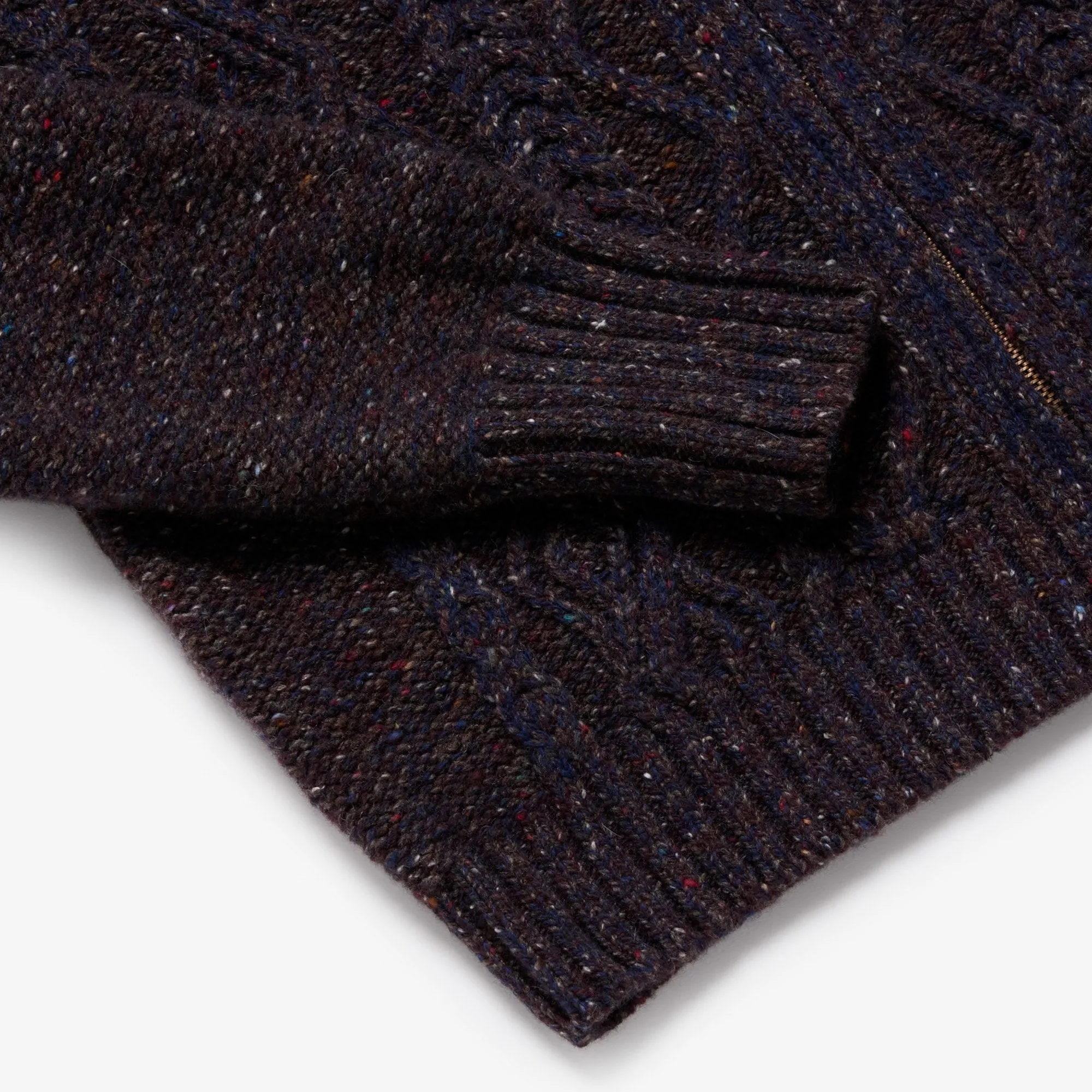 【Inis Meáin】Aran Zipper Jacket Kilrush 深紫羅蘭喀什米爾阿蘭拉鍊毛衫 sold by Blue Beach Denim product image thumbnail 5