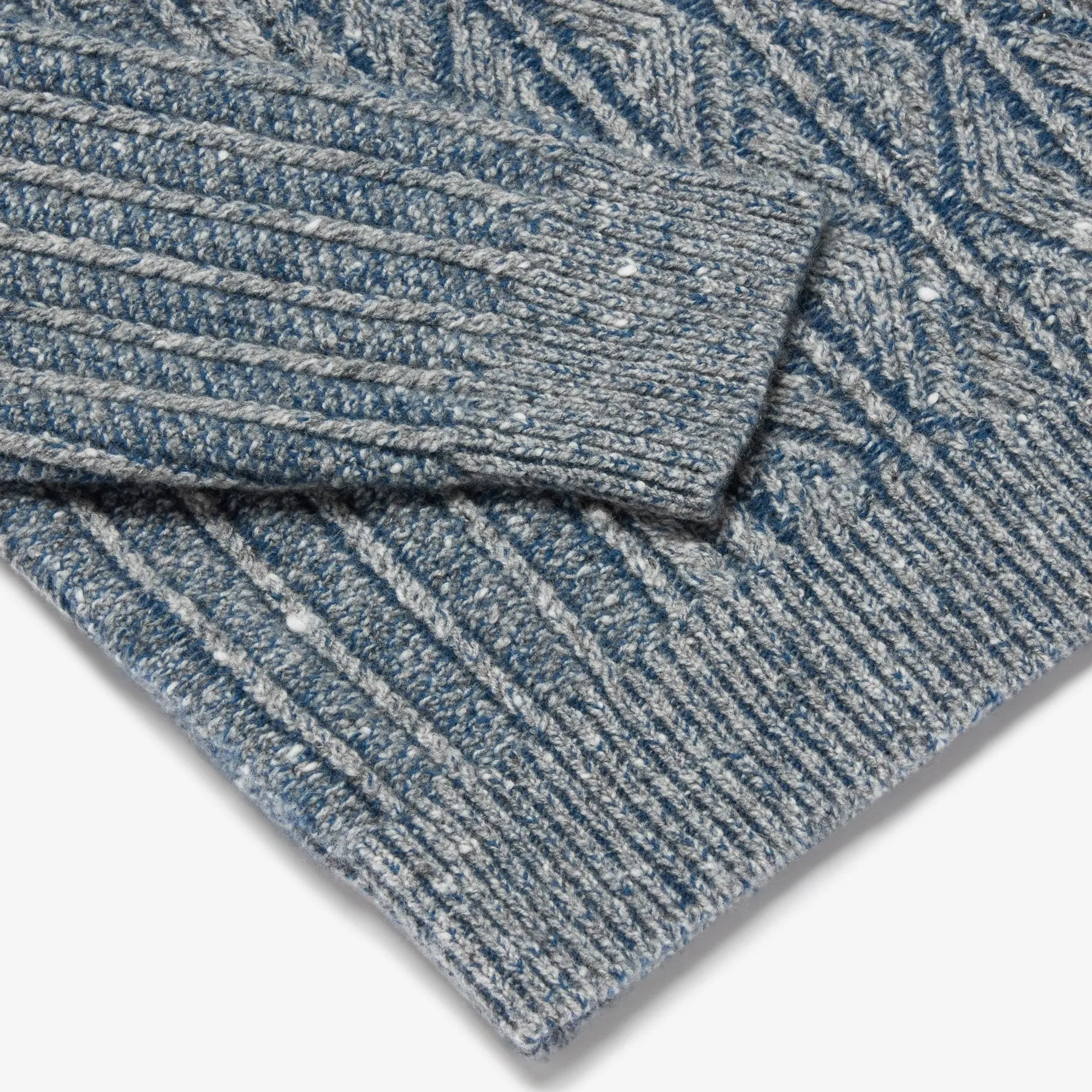 【Inis Meáin】Patented Aran Crew Neck Blue Grey 藍灰色喀什米爾專利阿蘭毛衣 sold by Blue Beach Denim product image thumbnail 5