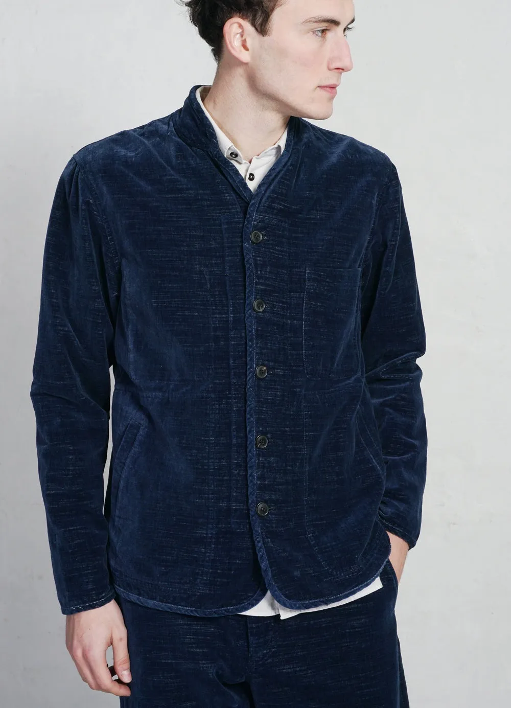 【Hansen Garments】ERLING QUILTED WORK JACKET VELVET INDIGO 藍染天鵝絨 sold by Blue Beach Denim product image thumbnail 2