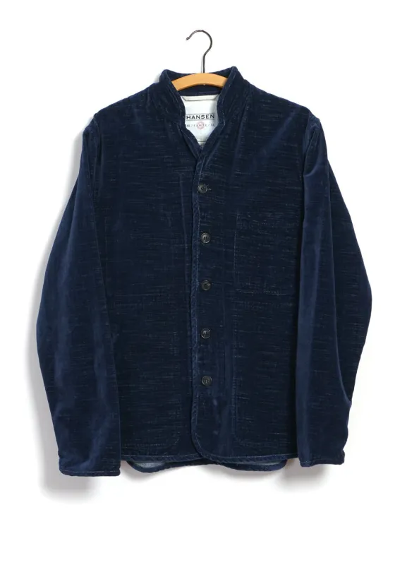 【Hansen Garments】ERLING QUILTED WORK JACKET VELVET INDIGO 藍染天鵝絨 made by Hansen Garments