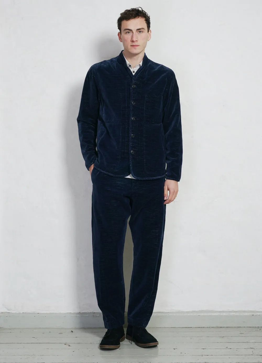 【Hansen Garments】ERLING QUILTED WORK JACKET VELVET INDIGO 藍染天鵝絨 sold by Blue Beach Denim product image thumbnail 3