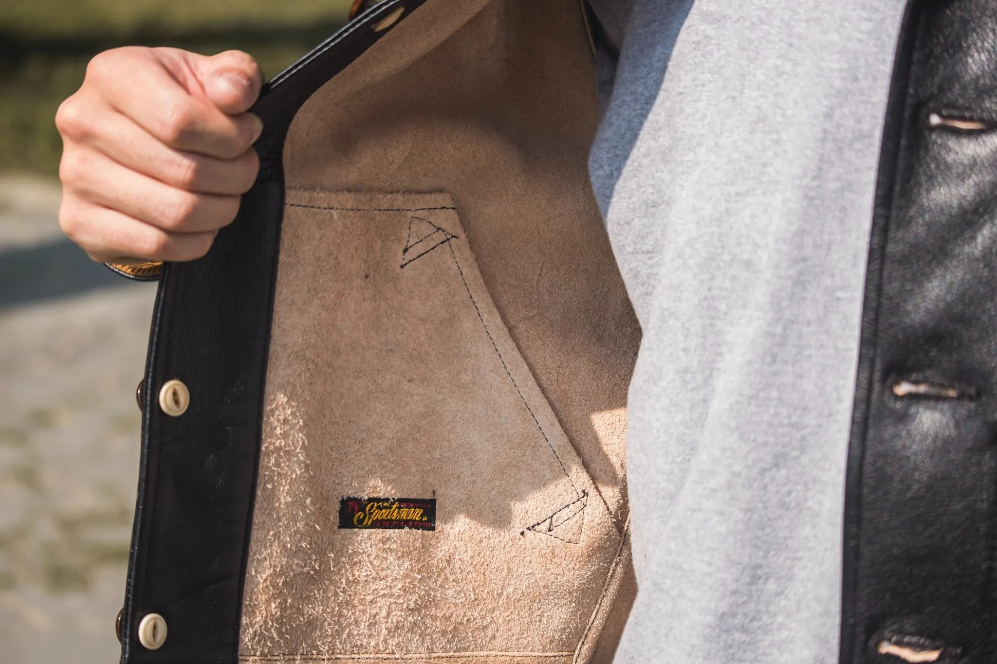 【MISTER FREEDOM】Campus Jacket Black Teacore Leather 哥薩克外套 美國植鞣黑色茶芯牛皮 sold by Blue Beach Denim product image thumbnail 4
