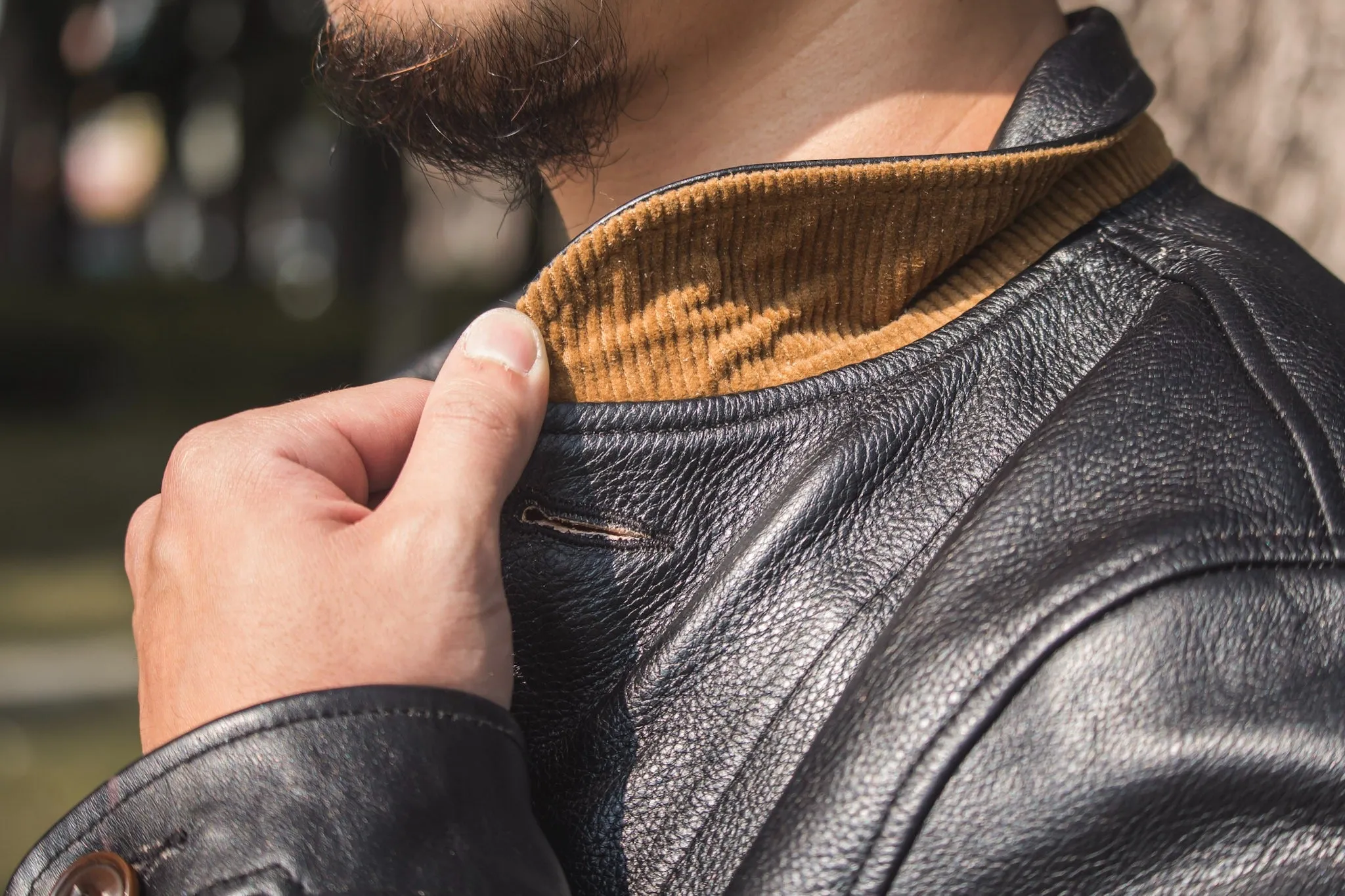 【MISTER FREEDOM】Campus Jacket Black Teacore Leather 哥薩克外套 美國植鞣黑色茶芯牛皮 sold by Blue Beach Denim product image thumbnail 5