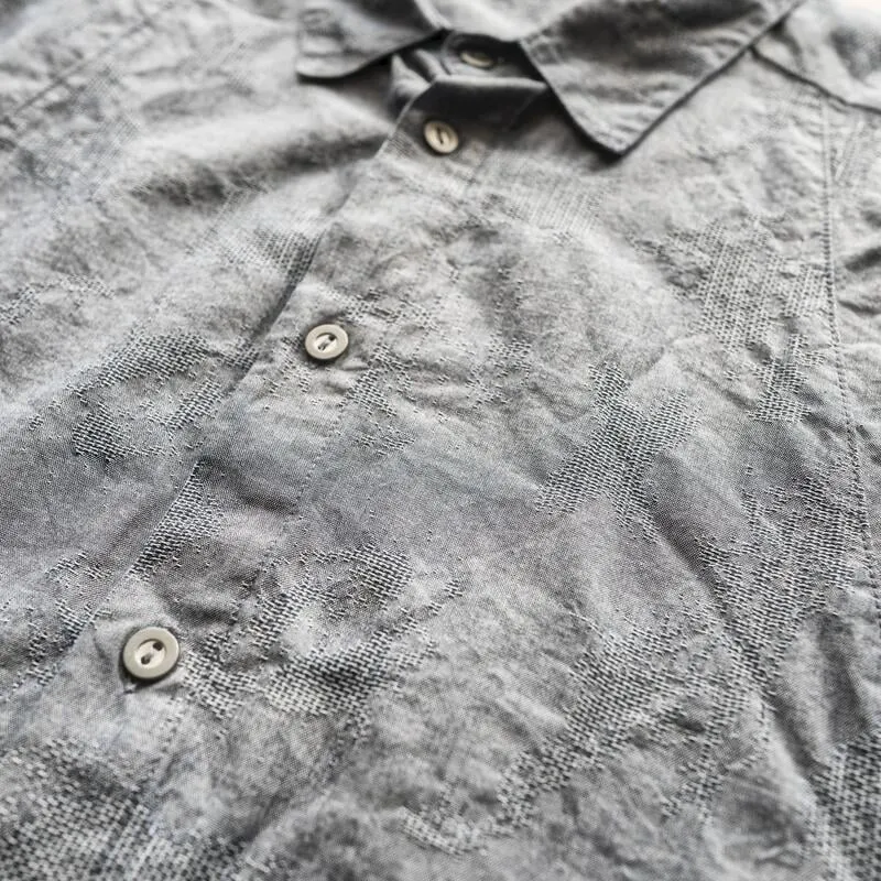 【HELLEQUINO】Camo Jacquard Everyday Shirt / 迷彩緹花 立體剪裁襯衫 sold by Blue Beach Denim product image thumbnail 4