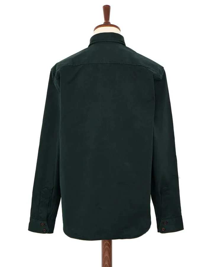 【Indigofera】Alamo Twill Shirt Phthalo Green/厚磅水洗 斜紋襯衫 菁綠色 sold by Blue Beach Denim product image thumbnail 2