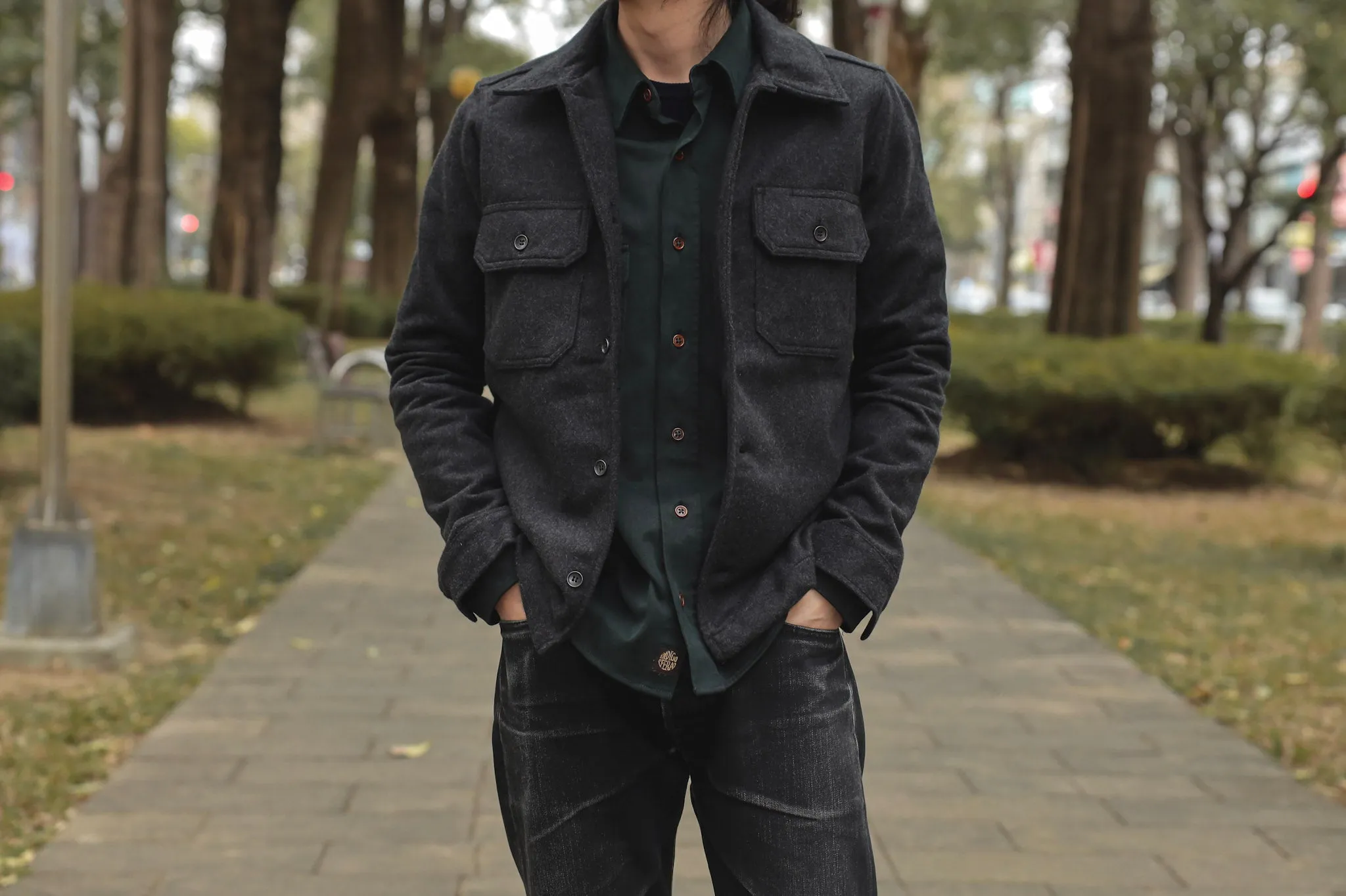 【Indigofera】Alamo Twill Shirt Phthalo Green/厚磅水洗 斜紋襯衫 菁綠色 sold by Blue Beach Denim product image thumbnail 4