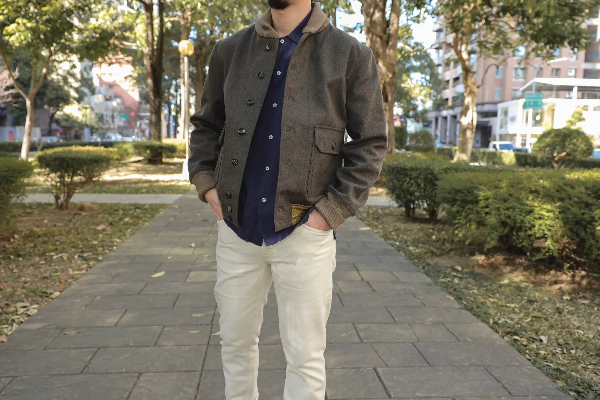 【Fortela】REGAN MA142 GRE A-1 義大利羊毛復古飛行外套 sold by Blue Beach Denim product image thumbnail 3