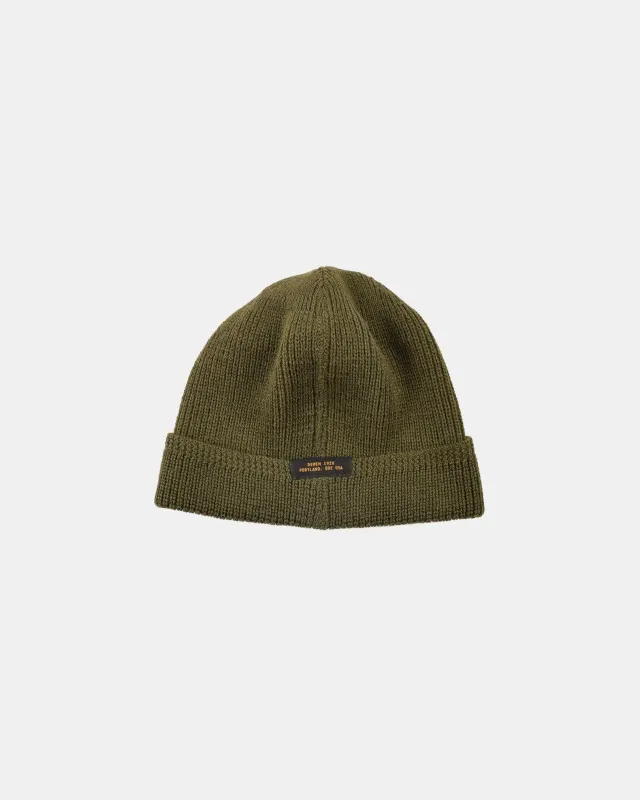 【Dehen 1920】Wool Knit Watch Cap - Loden / 羊毛針織帽 made by Dehen 1920