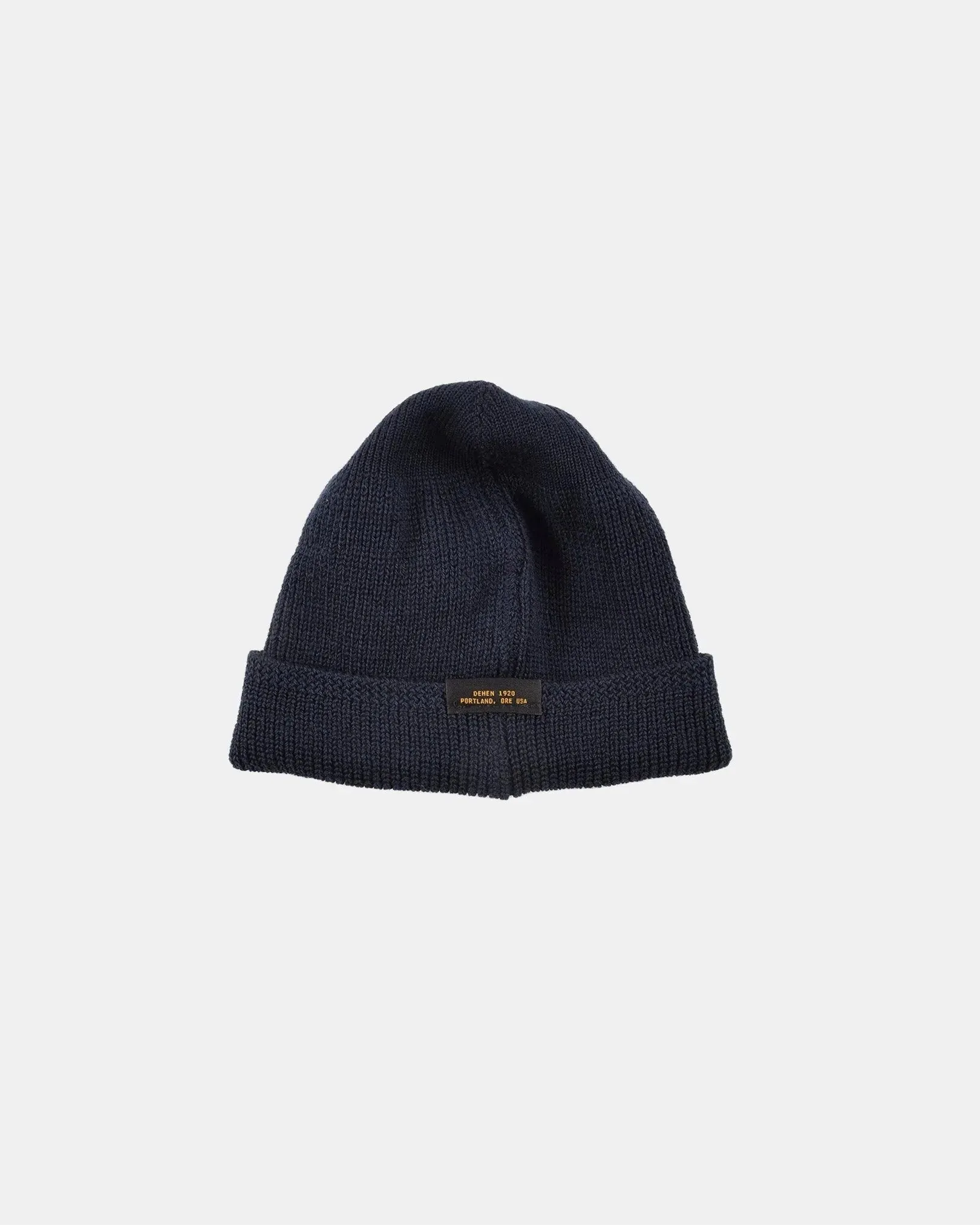 【Dehen 1920】Wool Knit Watch Cap - Dark Navy / Goldmine Mix / 羊毛針織帽 sold by Blue Beach Denim