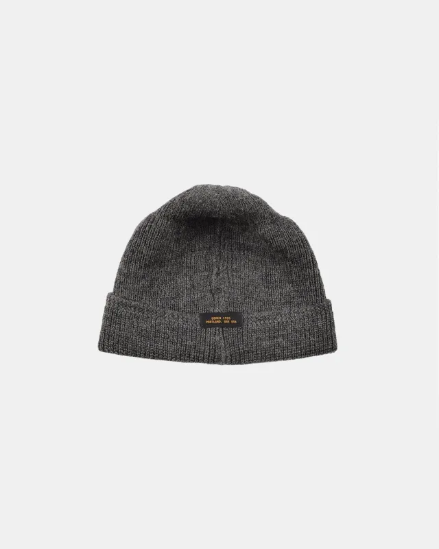【Dehen 1920】Wool Knit Watch Cap - Charcoal / 羊毛針織帽 made by Dehen 1920