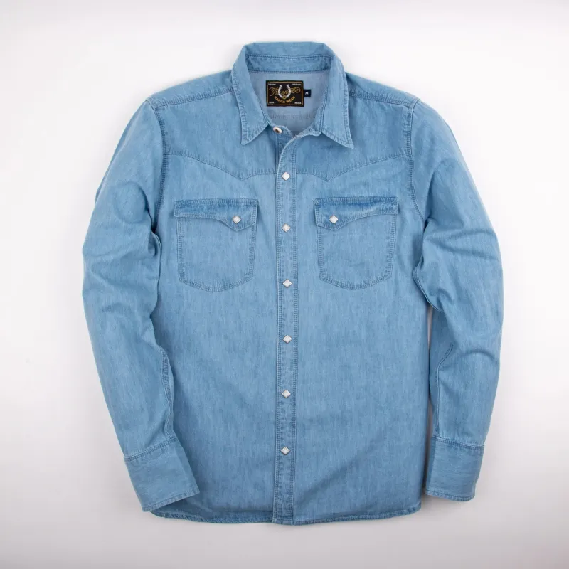 【Freenote】Calico Bleached／日本布水洗藍西部襯衫 sold by Blue Beach Denim