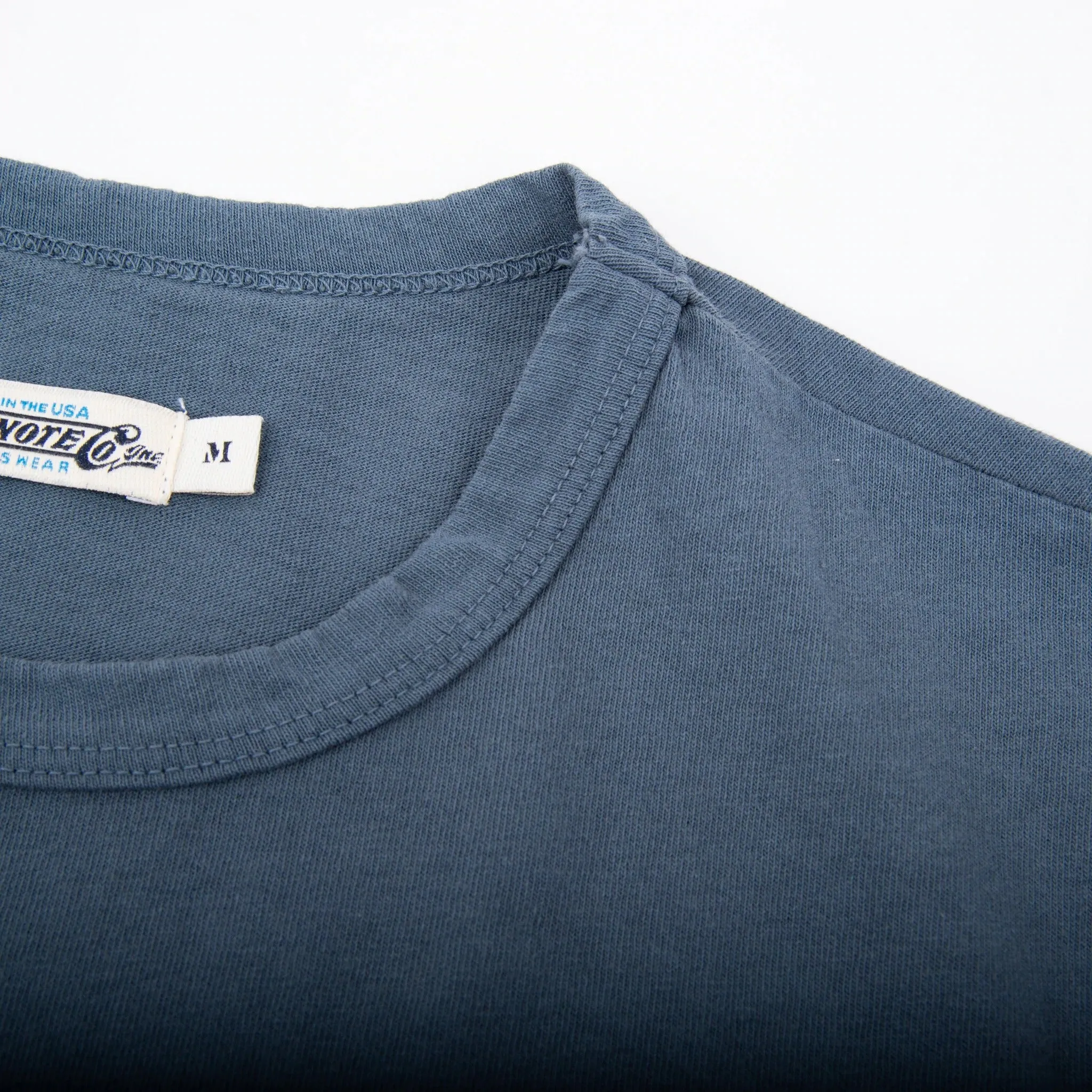 【Freenote】9 Ounce Pocket T-shirt Blue/藏青色成衣染口袋素T sold by Blue Beach Denim product image thumbnail 5