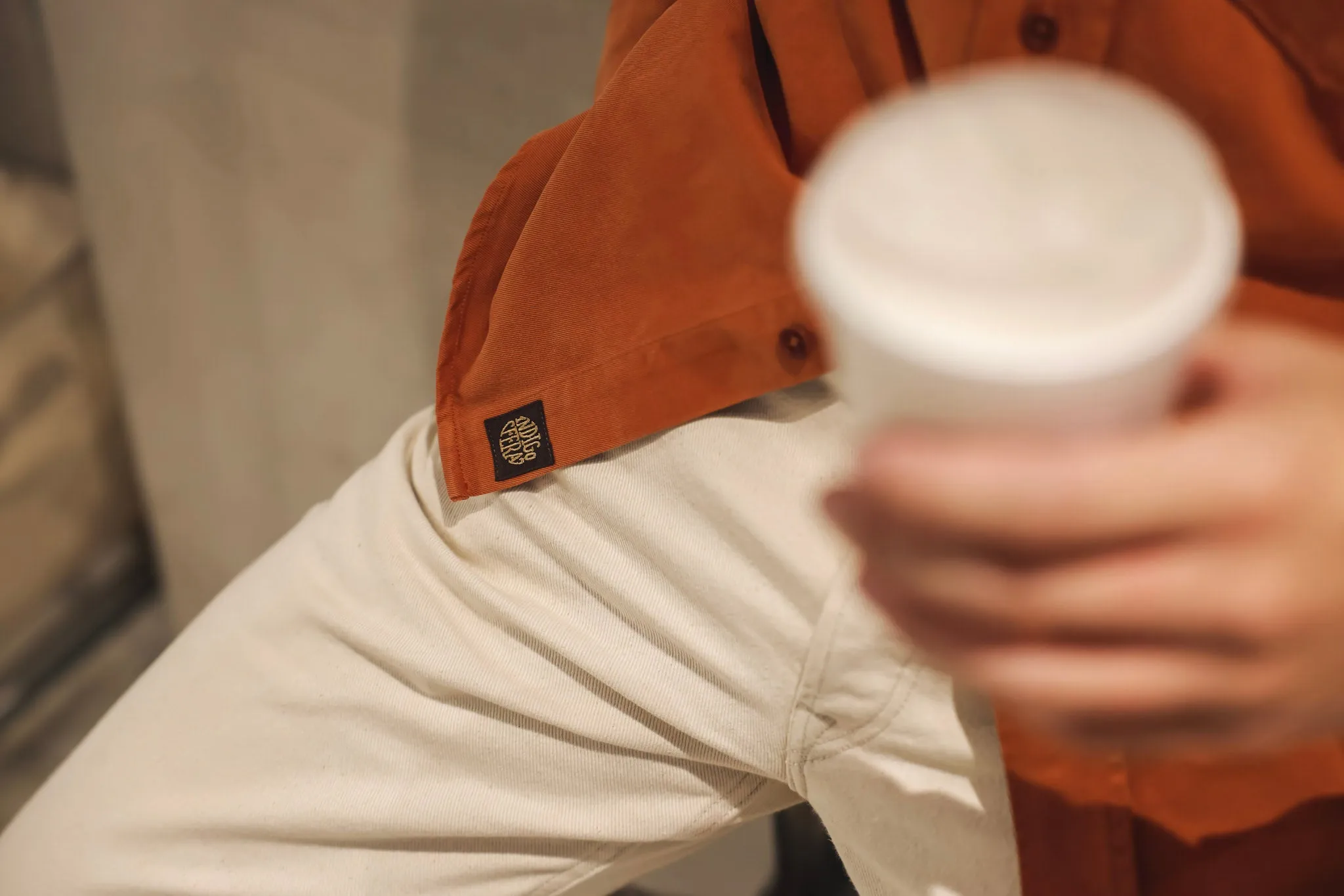 【Indigofera】Alamo Twill Shirt Gold Ochre/厚磅水洗 斜紋襯衫 亮土色 sold by Blue Beach Denim product image thumbnail 4