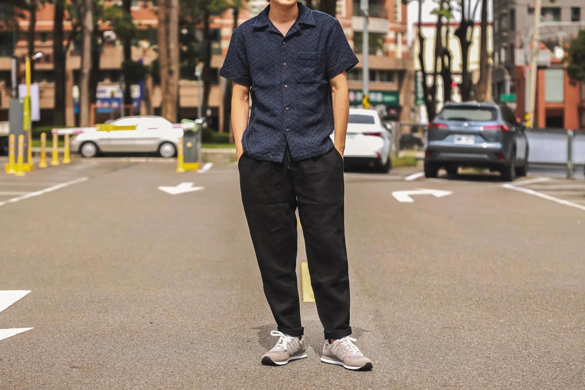 【3sixteen】Drawstring Pant Black Linen/麻質修身鬆緊褲 sold by Blue Beach Denim product image thumbnail 3