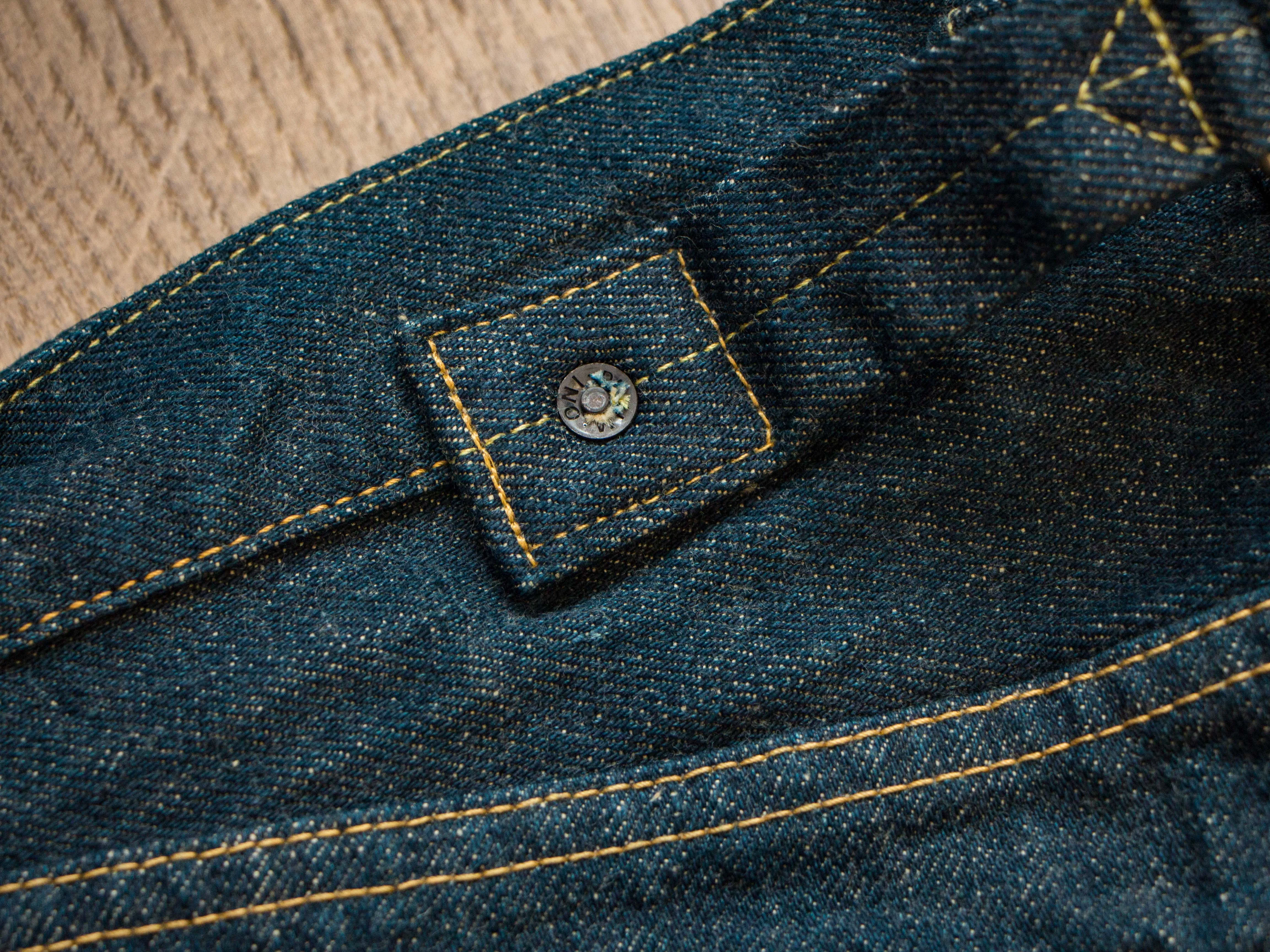 【ONI DENIM】295-ISHIKAWADAI 15oz Cinch Back 石川台復古巴黎扣寬鬆直筒牛仔褲 sold by Blue Beach Denim product image thumbnail 4