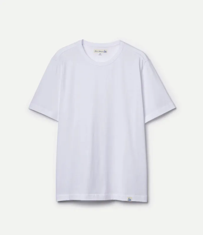 【Merz b. Schwanen】PIMATEE01 Organic Pima Cotton White 匹馬棉輕磅圓領素T白色 made by Merz B. Schwanen