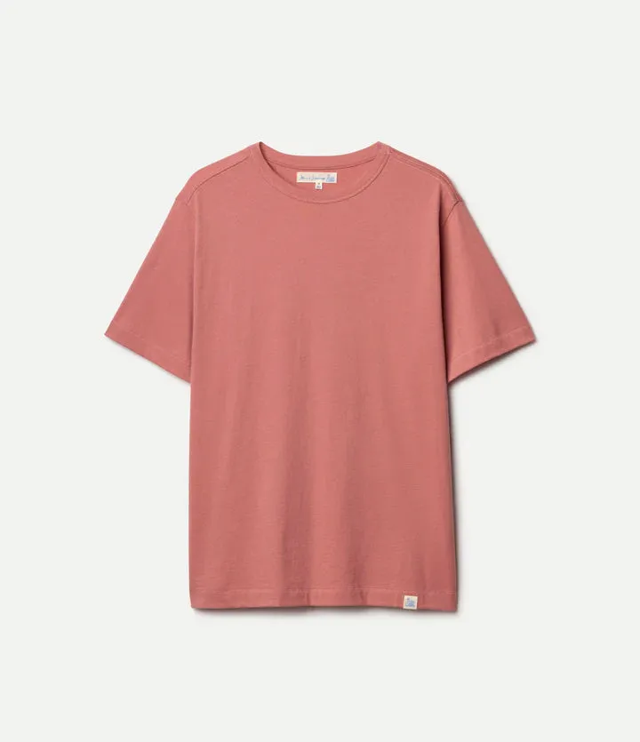 【Merz b. Schwanen】PIMATEE01 Organic Pima Cotton Rosewood 匹馬棉輕磅圓領紅木色素T sold by Blue Beach Denim