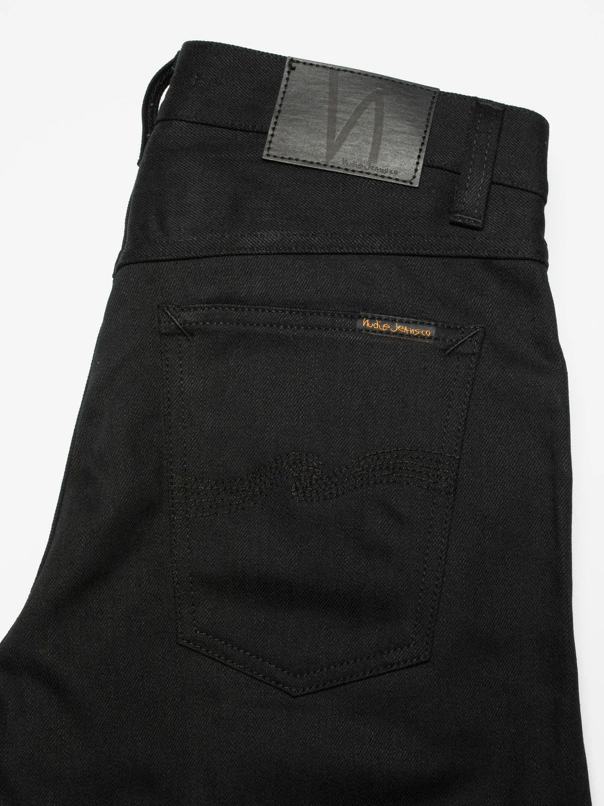 【Nudie Jeans】Solid Ollie Dry Black Selvage 赤耳黑布邊中小直筒牛仔褲 sold by Blue Beach Denim product image thumbnail 3