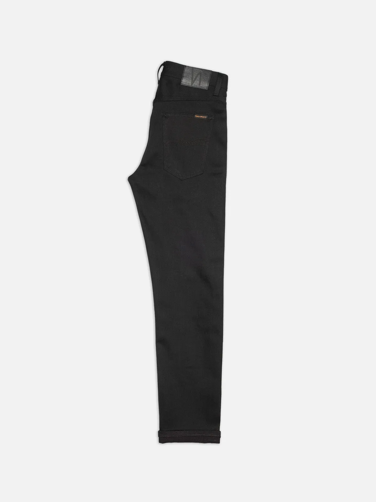 【Nudie Jeans】Solid Ollie Dry Black Selvage 赤耳黑布邊中小直筒牛仔褲 sold by Blue Beach Denim product image thumbnail 5
