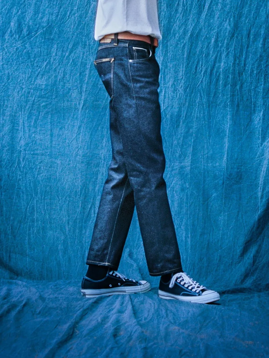 【Nudie Jeans】Gritty Jackson Dry Ace Selvage 14.2oz 限量王牌布邊復刻粉紅赤耳中腰直筒牛仔褲 sold by Blue Beach Denim product image thumbnail 2