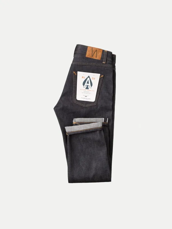 【Nudie Jeans】Gritty Jackson Dry Ace Selvage 14.2oz 限量王牌布邊復刻粉紅赤耳中腰直筒牛仔褲 made by Nudie Jeans