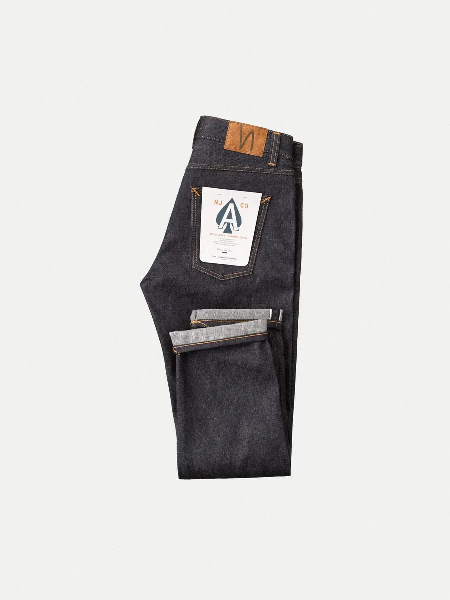 【Nudie Jeans】Gritty Jackson Dry Ace Selvage 14.2oz 限量王牌布邊復刻粉紅赤耳中腰直筒牛仔褲 sold by Blue Beach Denim