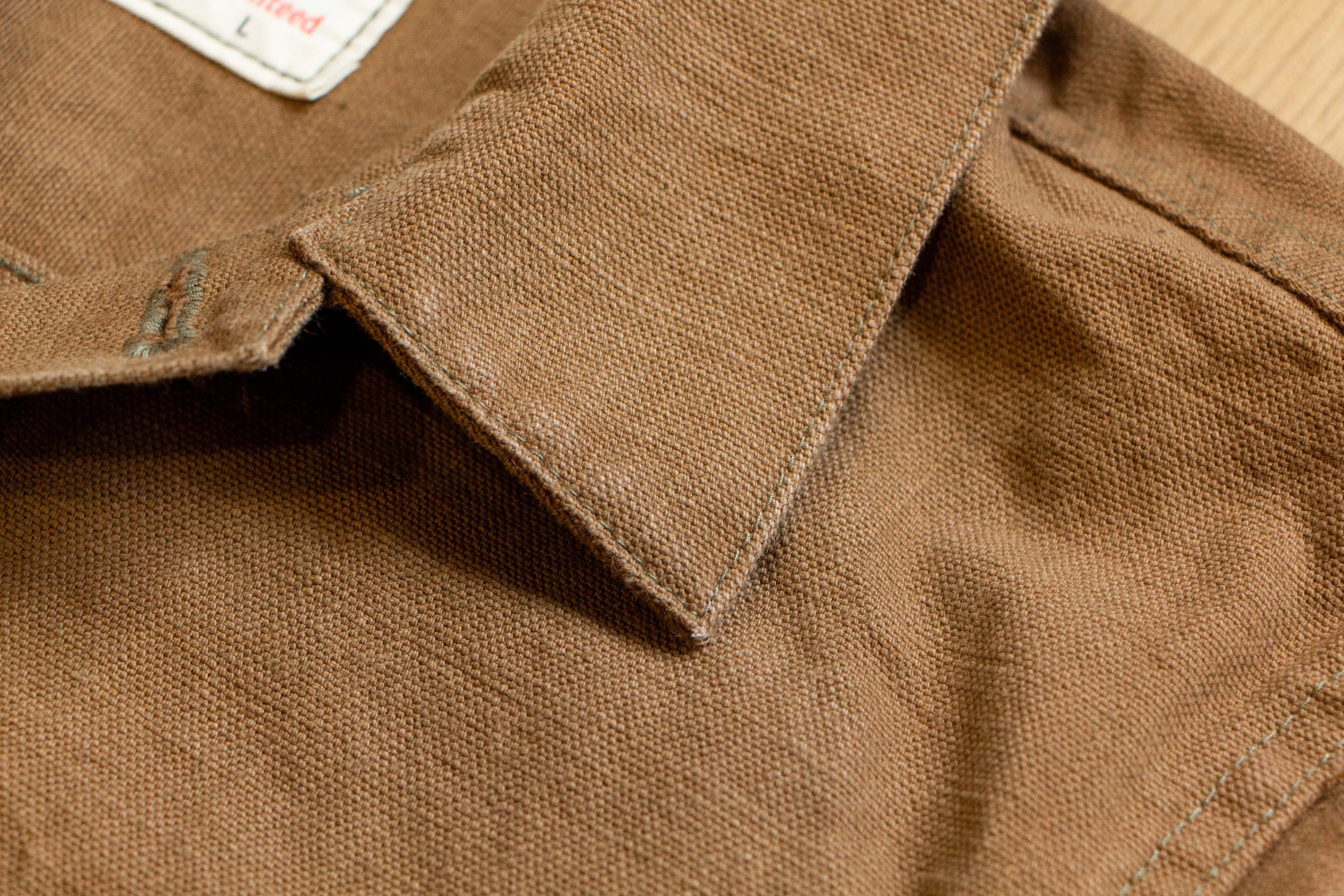 【ONI DENIM】01507L-HOX-BRK Sulphur Dye Heavy Oxford Type I Jacket 超重磅牛津布咖啡棕一代夾克 sold by Blue Beach Denim product image thumbnail 3