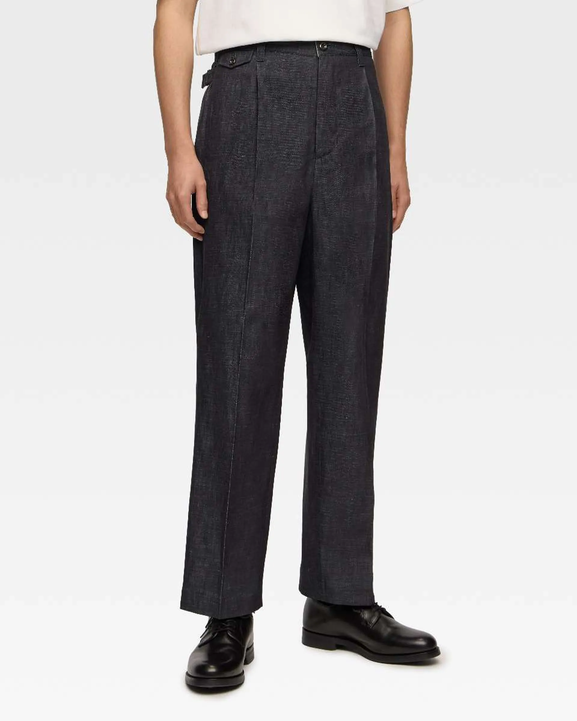 【MOMOTARO】DENIM TROUSERS 單摺原色丹寧直筒長褲 sold by Blue Beach Denim product image thumbnail 3