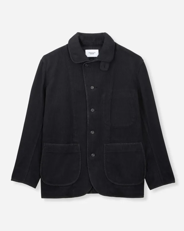 【MOMOTARO】SASHIKO JACKET - OVERDYE 黑染過染蘇文棉刺仔外套 made by Momotaro