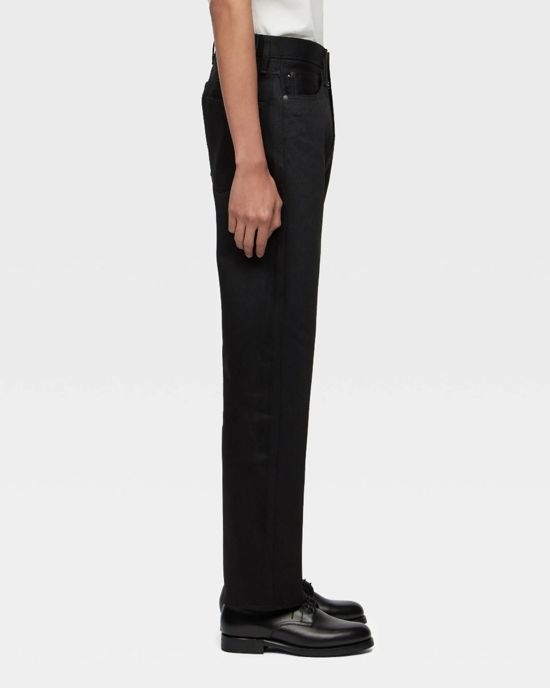 【MOMOTARO】#100 BLACK STANDARD STRAIGHT 14.7oz 雙染黑辛巴威棉標準直筒牛仔褲 sold by Blue Beach Denim product image thumbnail 4