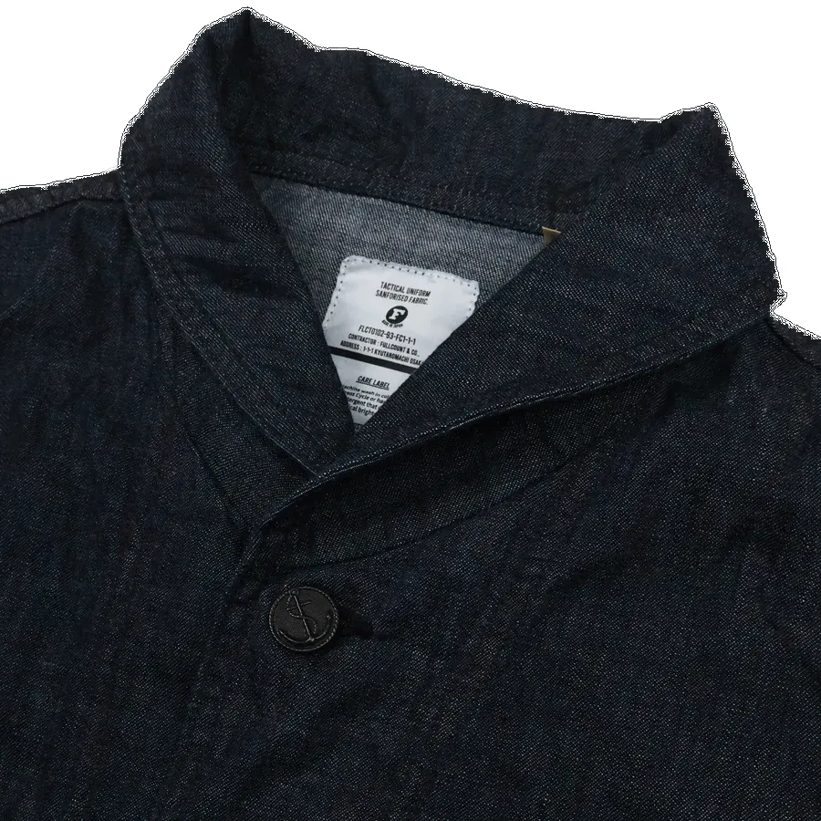【Fullcount】2052-1 USN Shawl Collar Denim Coverall 辛巴威棉海軍8oz丹寧工裝外套 sold by Blue Beach Denim product image thumbnail 3