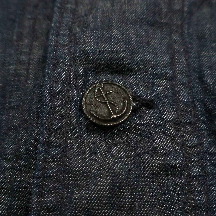 【Fullcount】2052-1 USN Shawl Collar Denim Coverall 辛巴威棉海軍8oz丹寧工裝外套 sold by Blue Beach Denim product image thumbnail 5