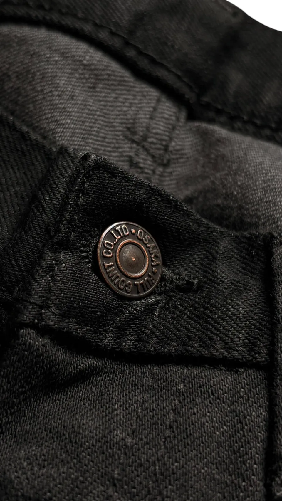 【Fullcount】1101 Straight Black/Gray Selvedge Denim 辛巴威棉雙染黑經典直筒牛仔褲 sold by Blue Beach Denim product image thumbnail 5