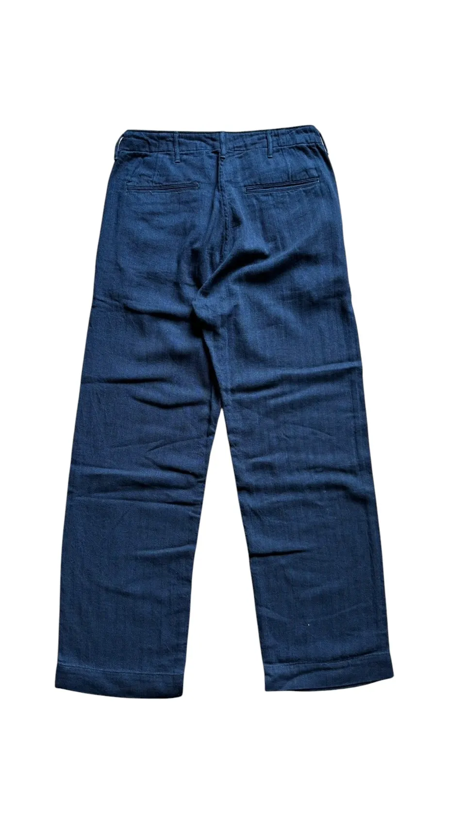 【Fullcount】Indigo Herringbone Trousers 靛藍復古人字紋M41軍裝長褲 sold by Blue Beach Denim product image thumbnail 2