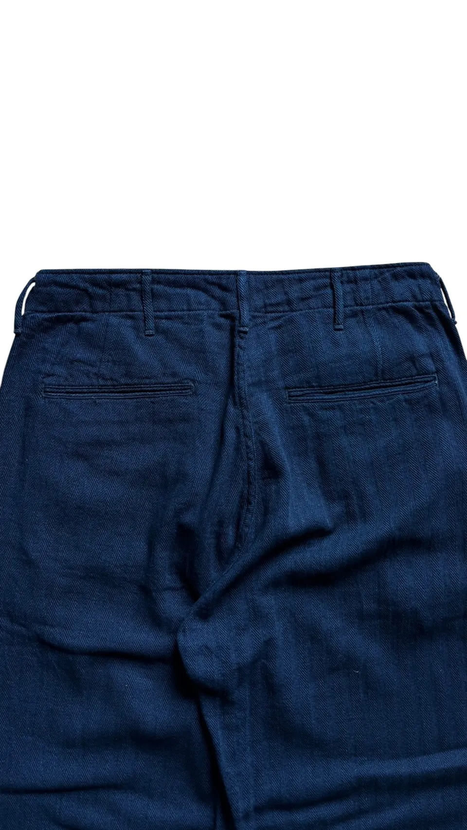 【Fullcount】Indigo Herringbone Trousers 靛藍復古人字紋M41軍裝長褲 sold by Blue Beach Denim product image thumbnail 5