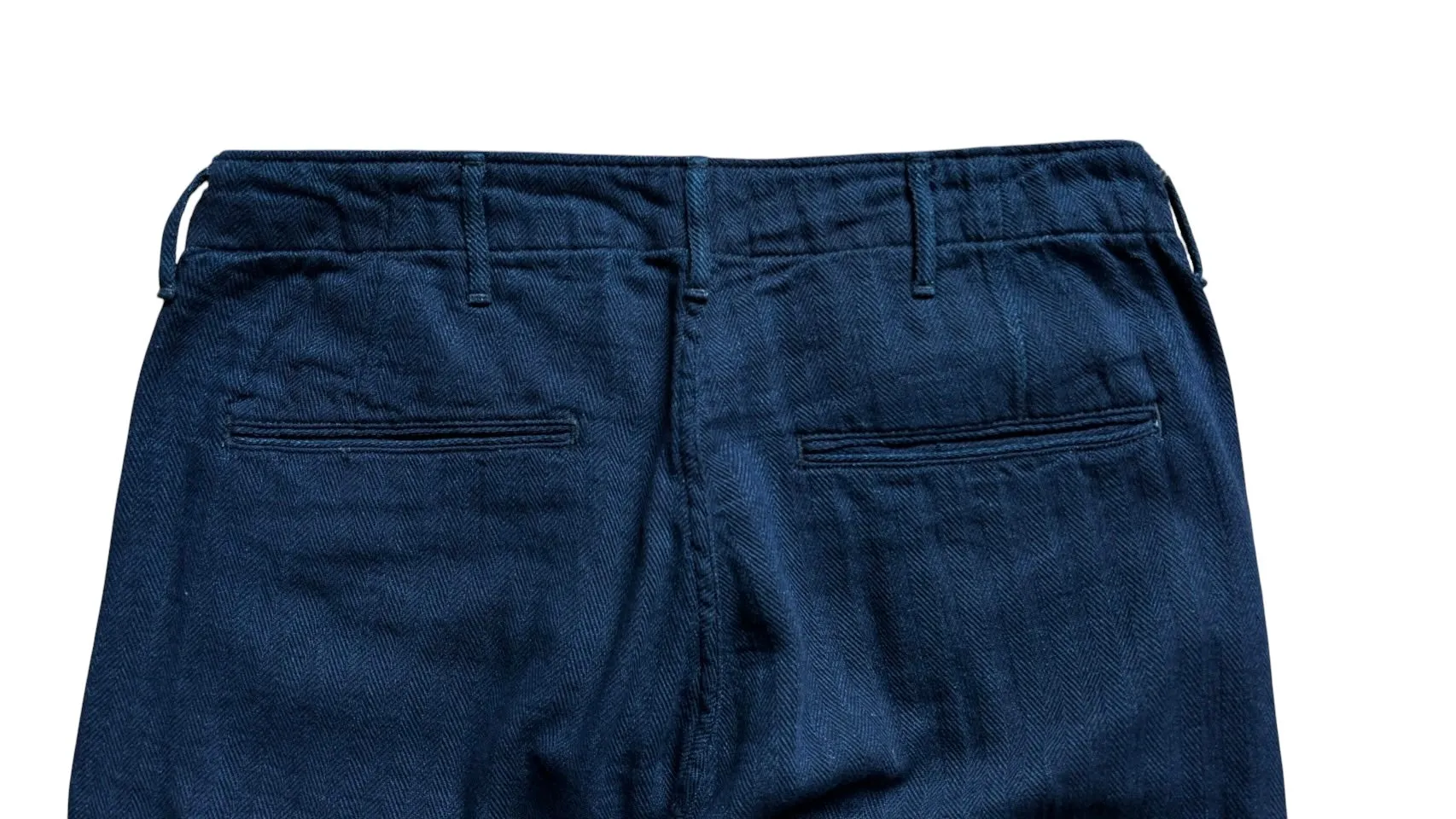 【Fullcount】Indigo Herringbone Trousers 靛藍復古人字紋M41軍裝長褲 sold by Blue Beach Denim product image thumbnail 4