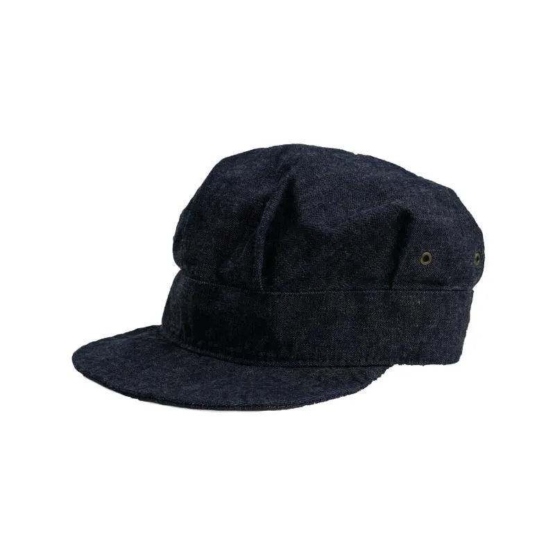 【Fullcount】Denim Railroad Cap 靛藍丹寧鐵路工帽 made by Full Count