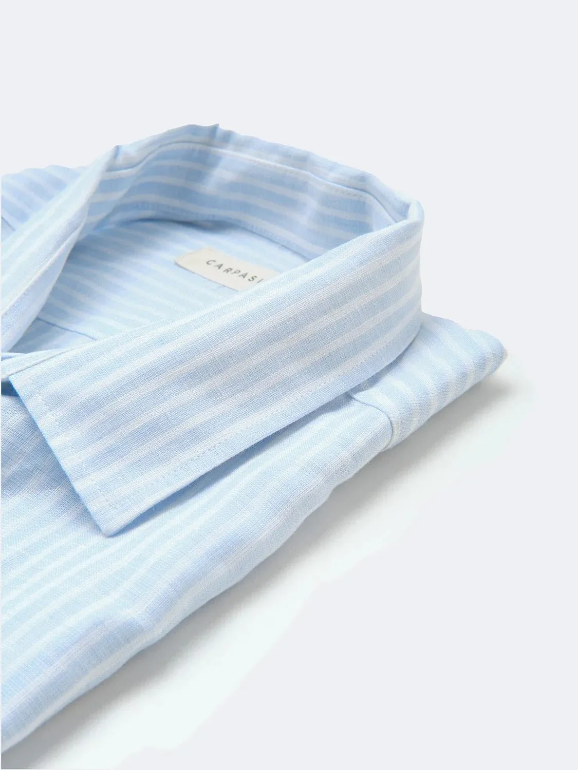 【CARPASUS】Shirt Avignon - Light Blue 淺水藍亞麻長袖襯衫 sold by Blue Beach Denim product image thumbnail 2